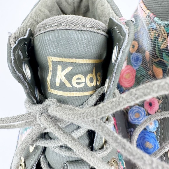 Keds x Rifle Paper Co Green Garden Party Floral Water Resistant Scout Boots US 5 - Picture 4 of 11